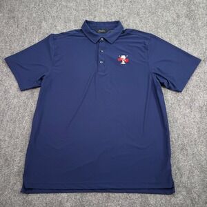Bobby Jones Polo Shirt Extra Large Navy Performance Collection Golf‎ Legacy Logo